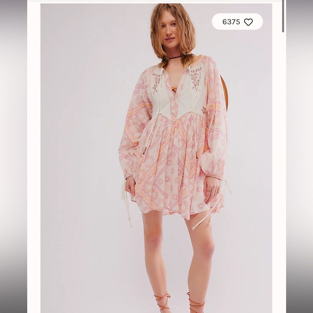 Blue and White Daydreaming Mini Dress